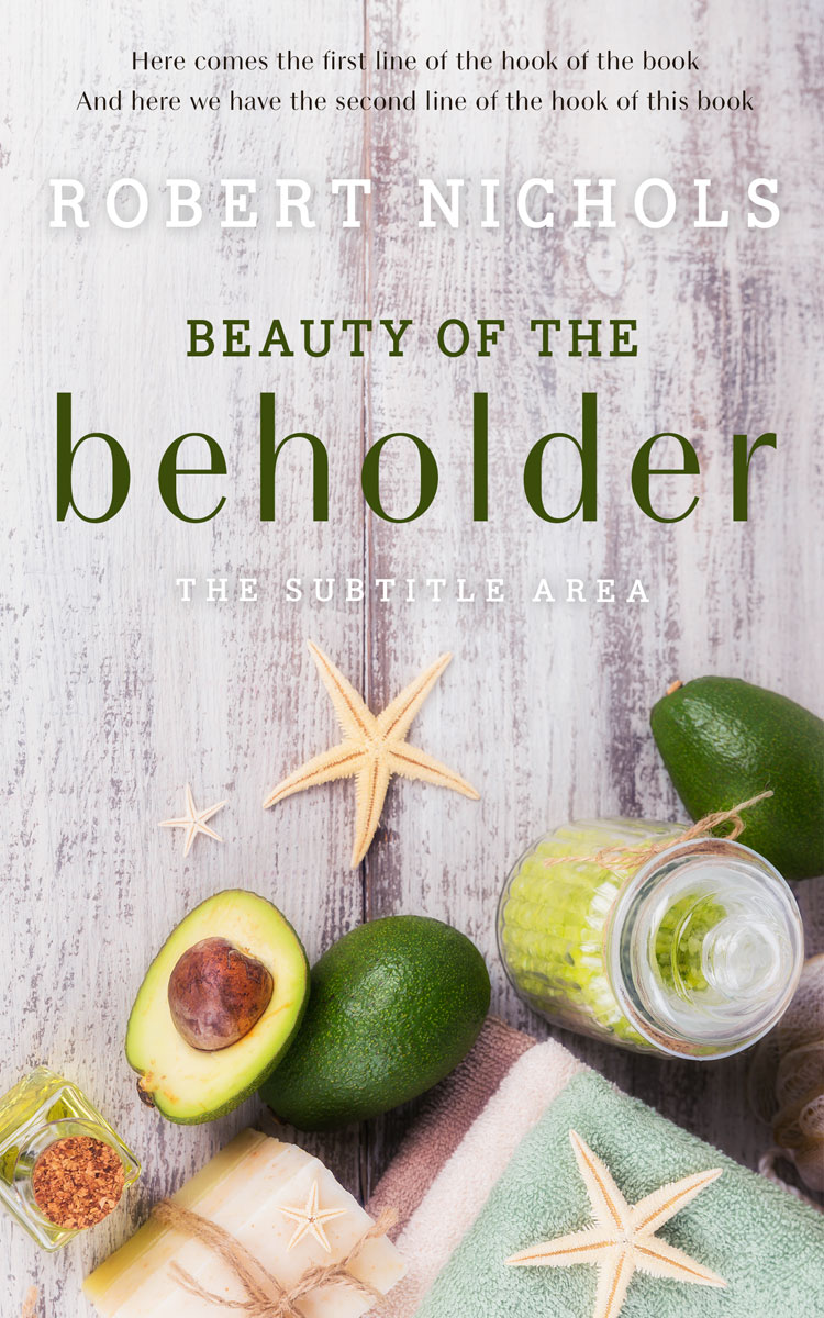 2D view of Premade Health & Dieting & Fitness Book Cover - Timberwolf