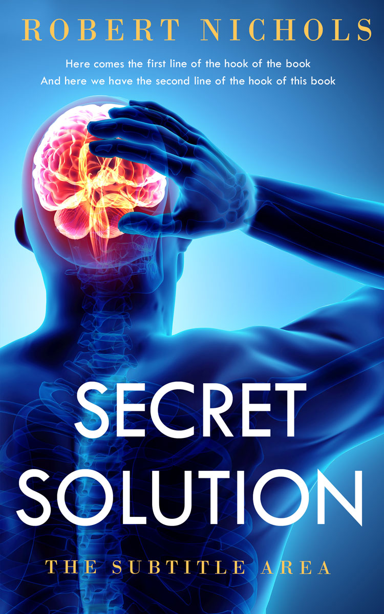 2D view of Premade Health & Mind & Body Book Cover - Chathams Blue