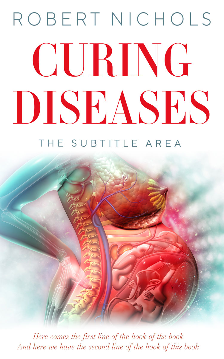 2D view of Premade Medical Book Cover - Quill Gray