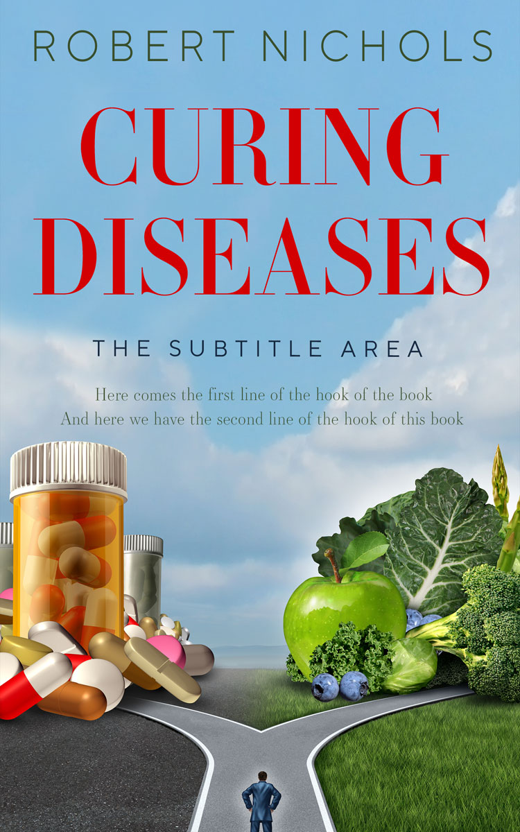 2D view of Premade Health & Dieting & Fitness Book Cover - Polo Blue