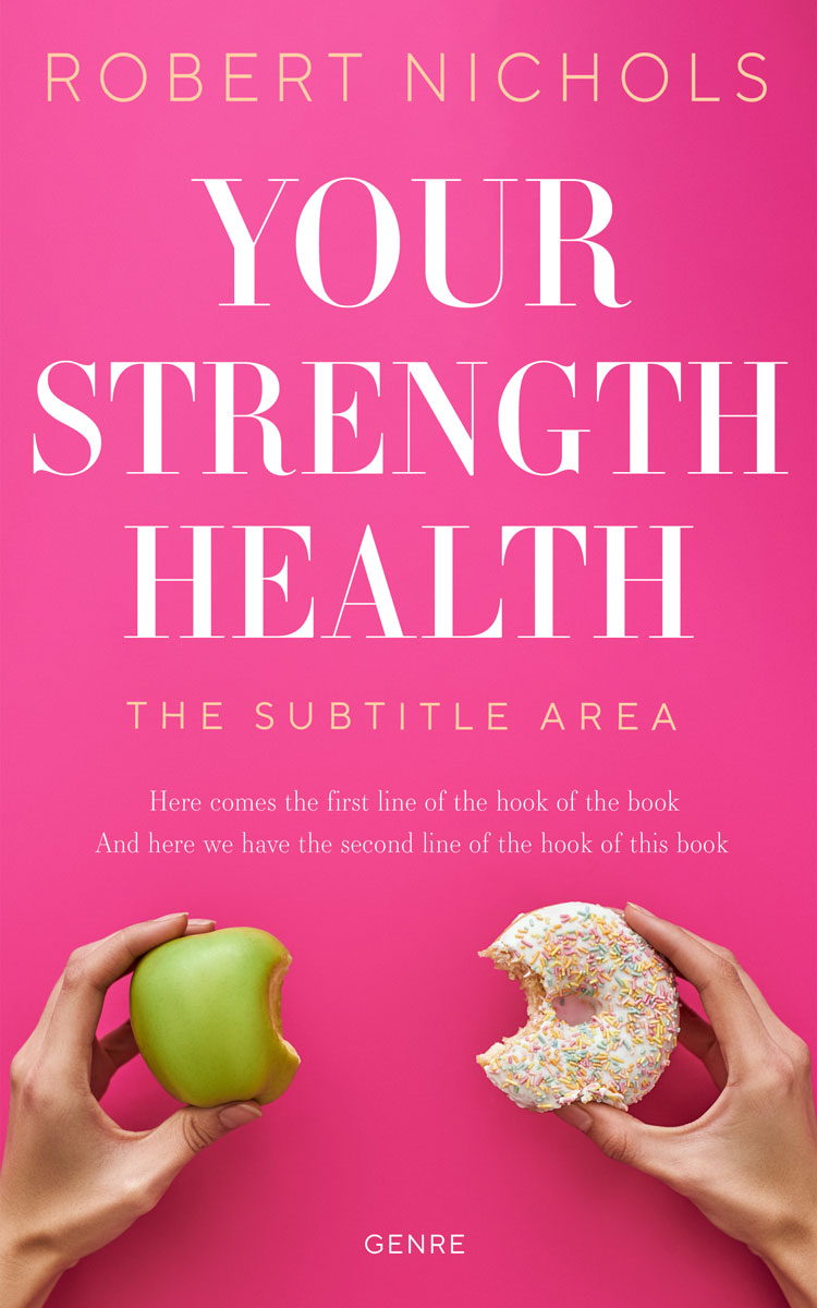 2D view of Premade Health & Dieting & Fitness Book Cover - French Rose