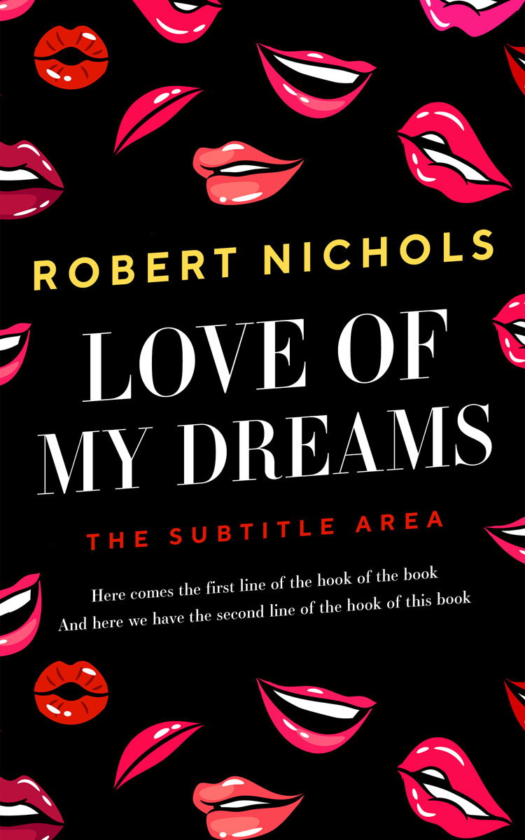 2D view of Premade Abstract Book Cover - Amaranth