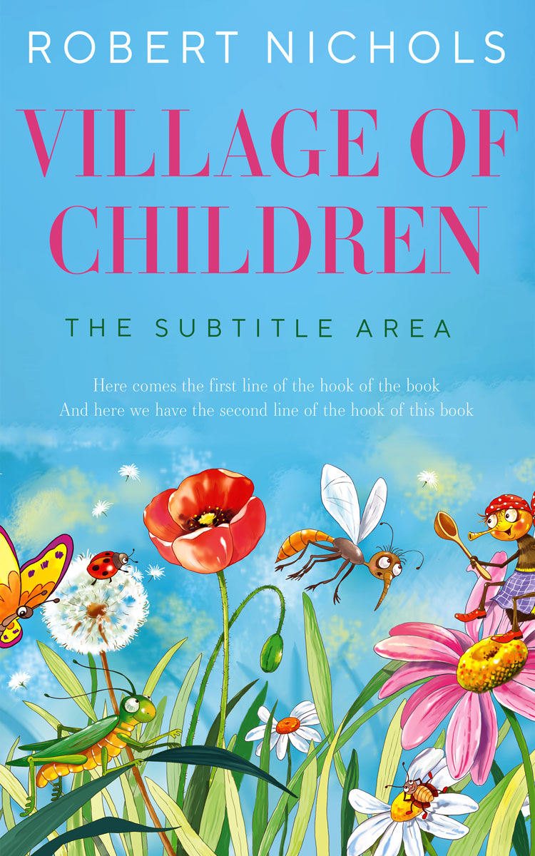 2D view of Premade Children's Book Cover - Turquoise Blue