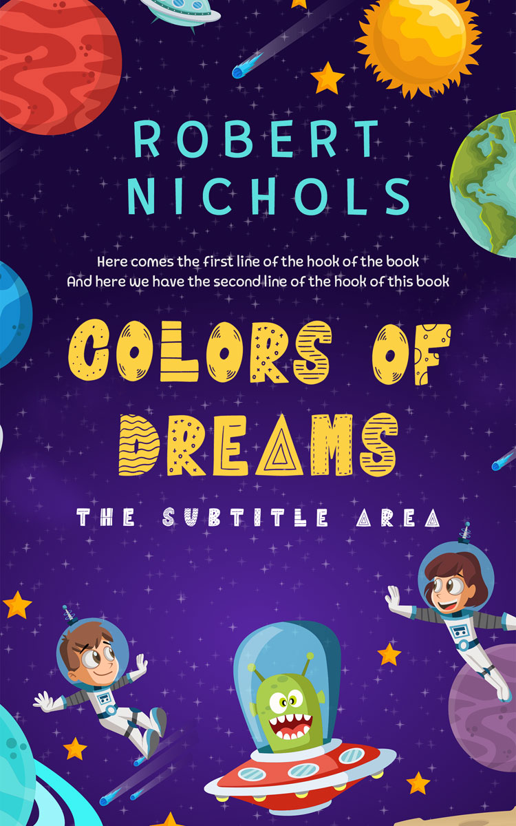 2D view of Premade Children's Book Cover - Scarlet Gum