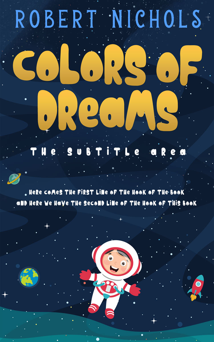 2D view of Premade Science Fiction Book Cover - Bunting