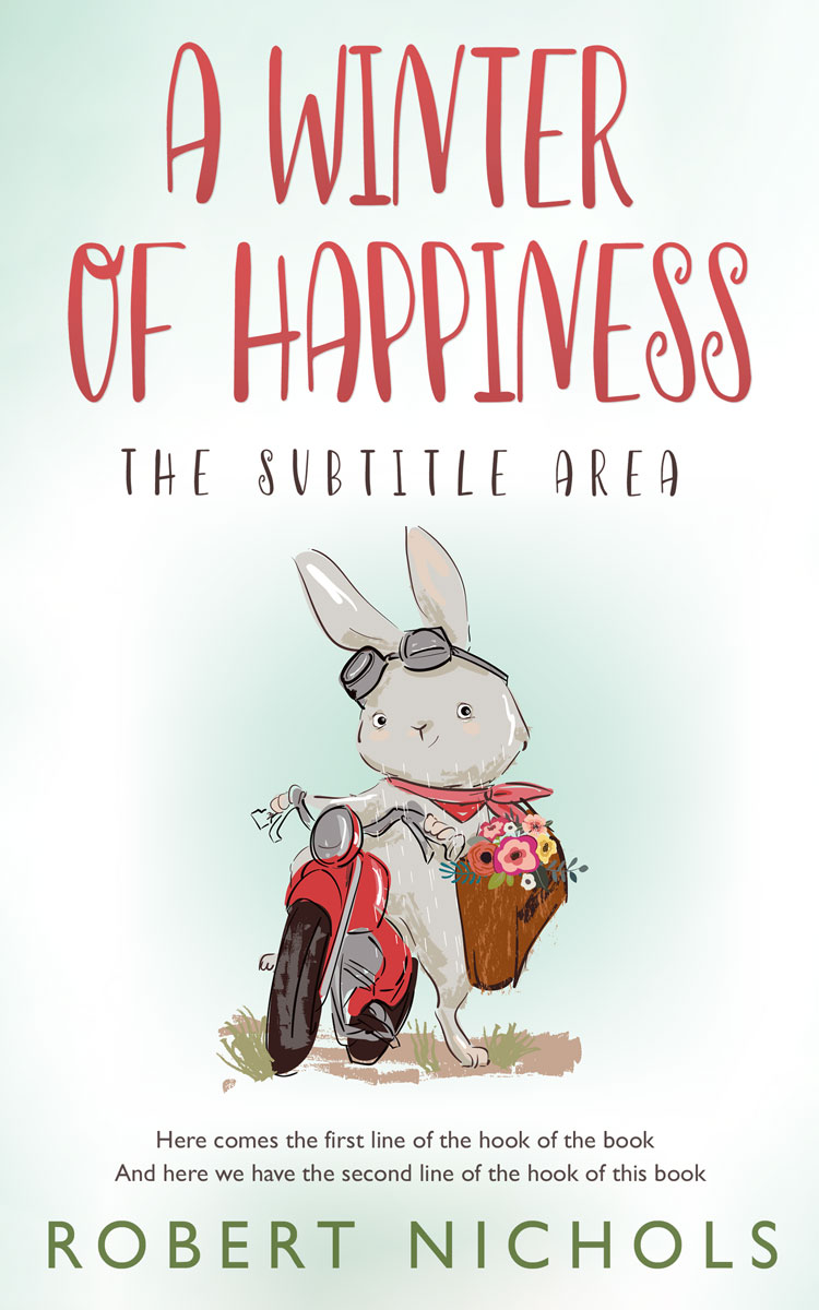 2D view of Premade Abstract Book Cover - Gin