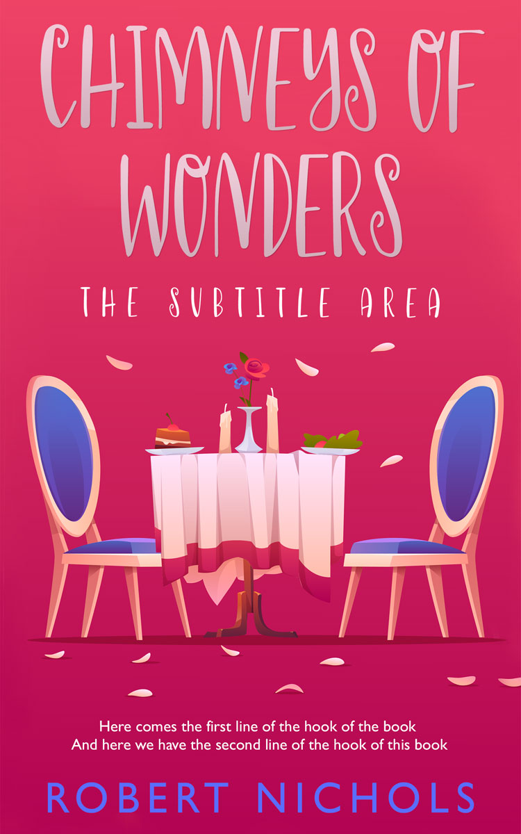 2D view of Premade Erotica Book Cover - Cerise Red