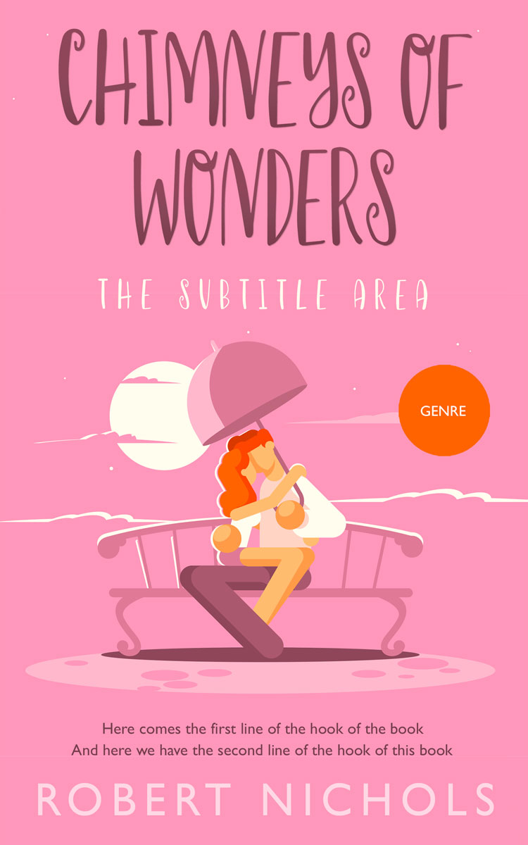 2D view of Premade Romance Book Cover - Persian Pink