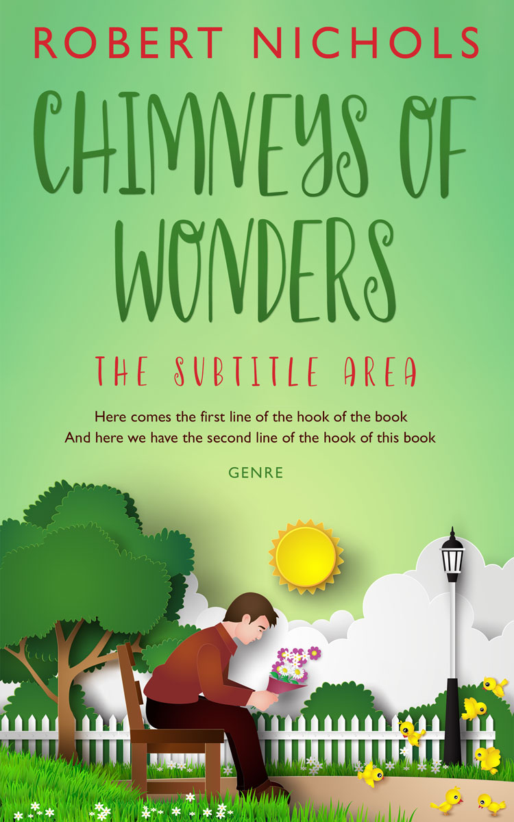 2D view of Premade Romance Book Cover - Feijoa