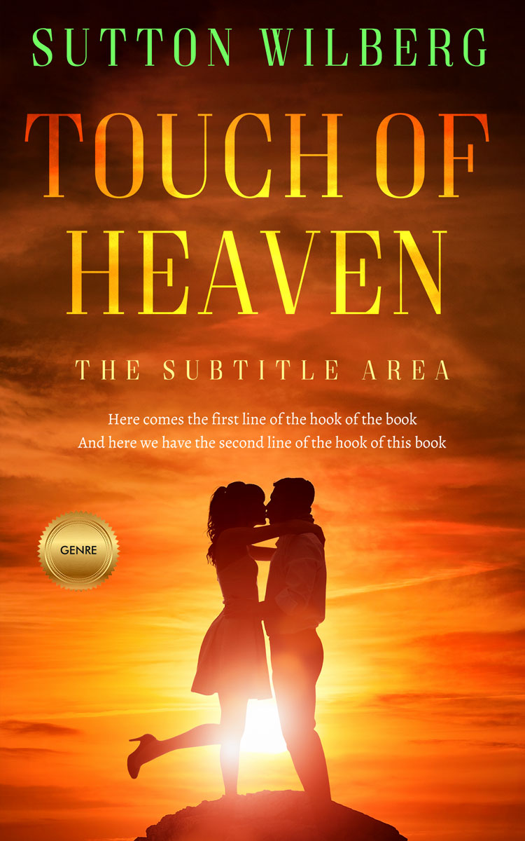 2D view of Premade Romance Book Cover - Orange Roughy