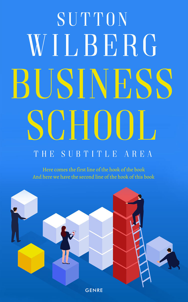 2D view of Premade Business Book Cover - Royal Blue