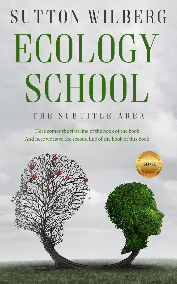 2D view of Premade Surreal Book Cover - Iron