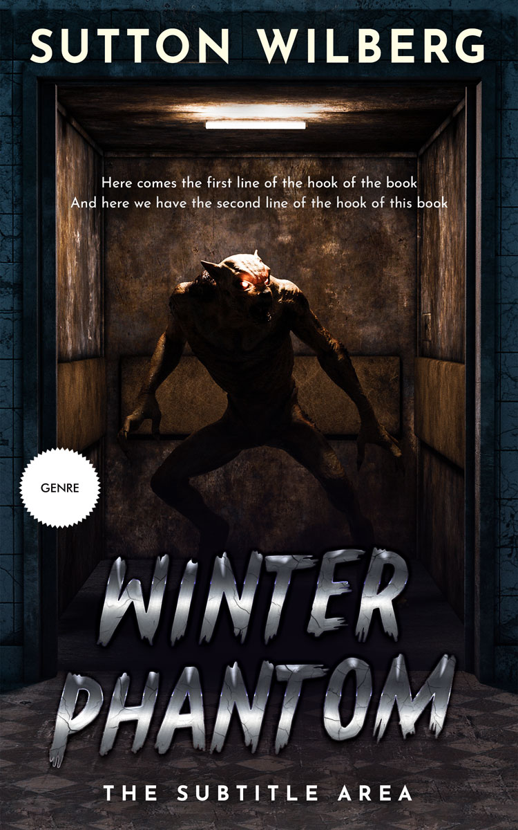 2D view of Premade Horror Book Cover - Cod Gray