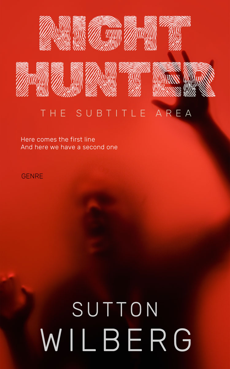 2D view of Premade Horror Book Cover - Wood Bark