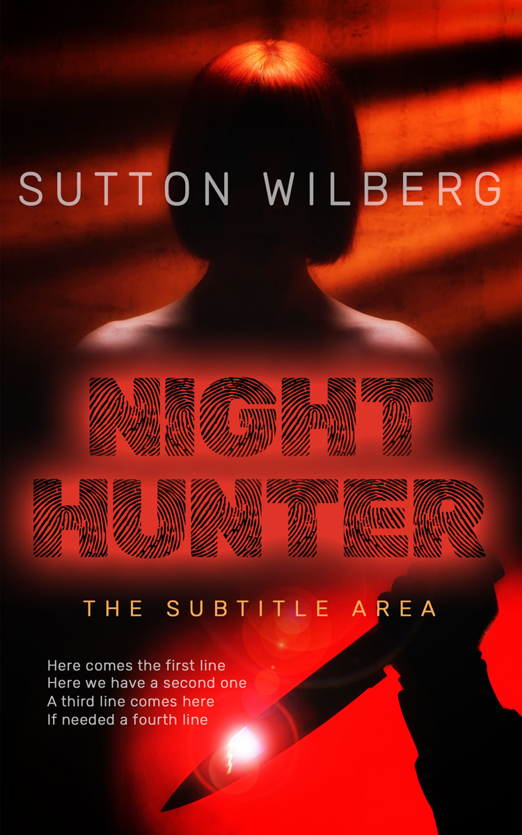 2D view of Premade Mystery & Thriller & Suspense Book Cover - Alizarin Crimson