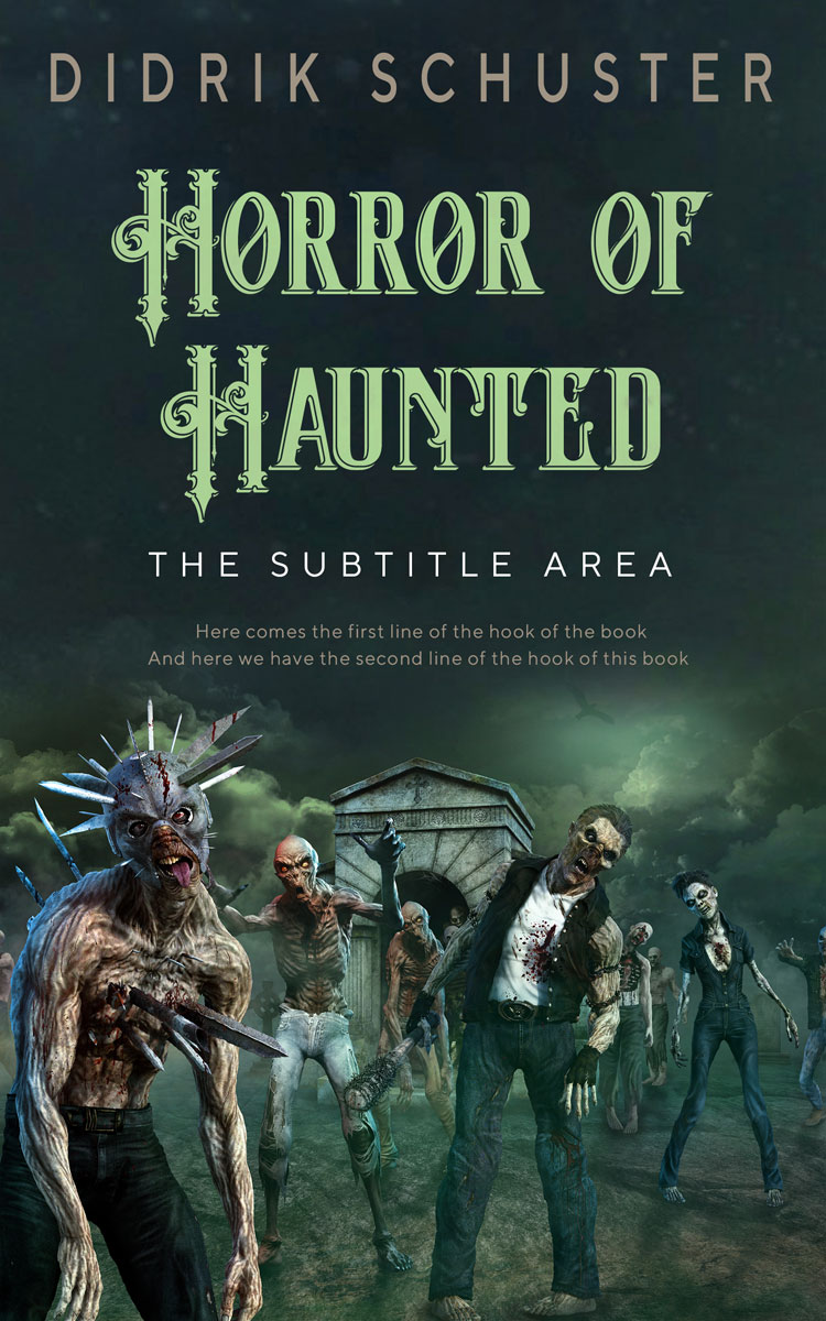 2D view of Premade Horror Book Cover - Outer Space