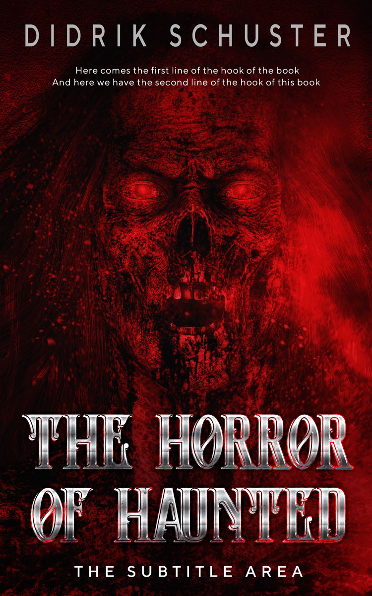 2D view of Premade Horror Book Cover - Aubergine