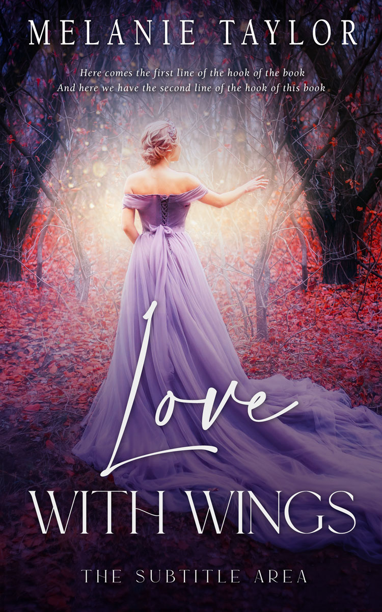 2D view of Premade Romance Book Cover - Bleached Cedar