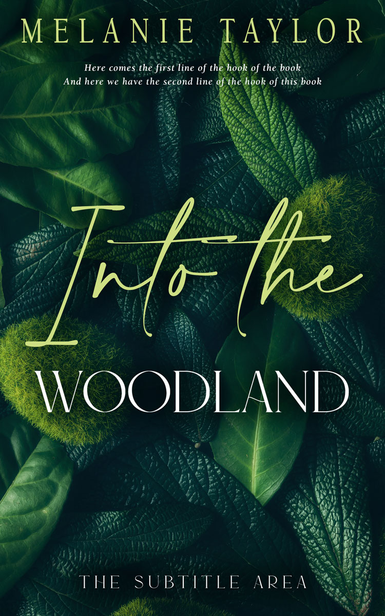 2D view of Premade Nature Book Cover - Bottle Green