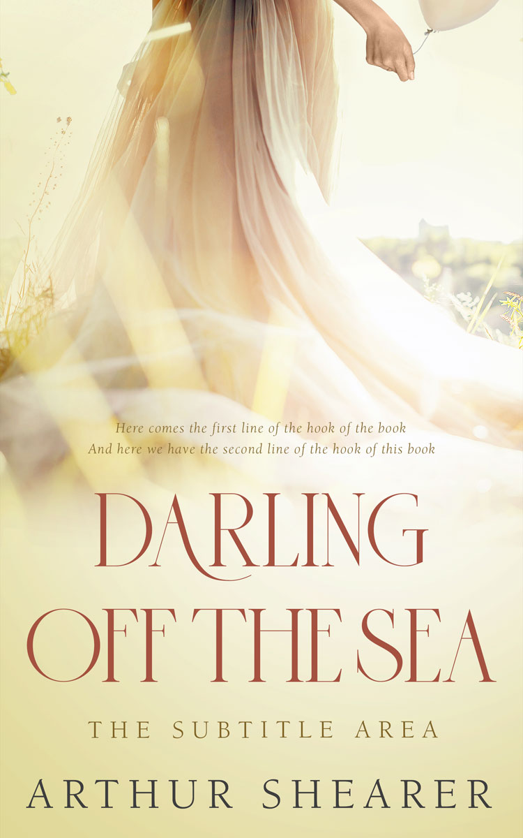 2D view of Premade Romance Book Cover - Parchment