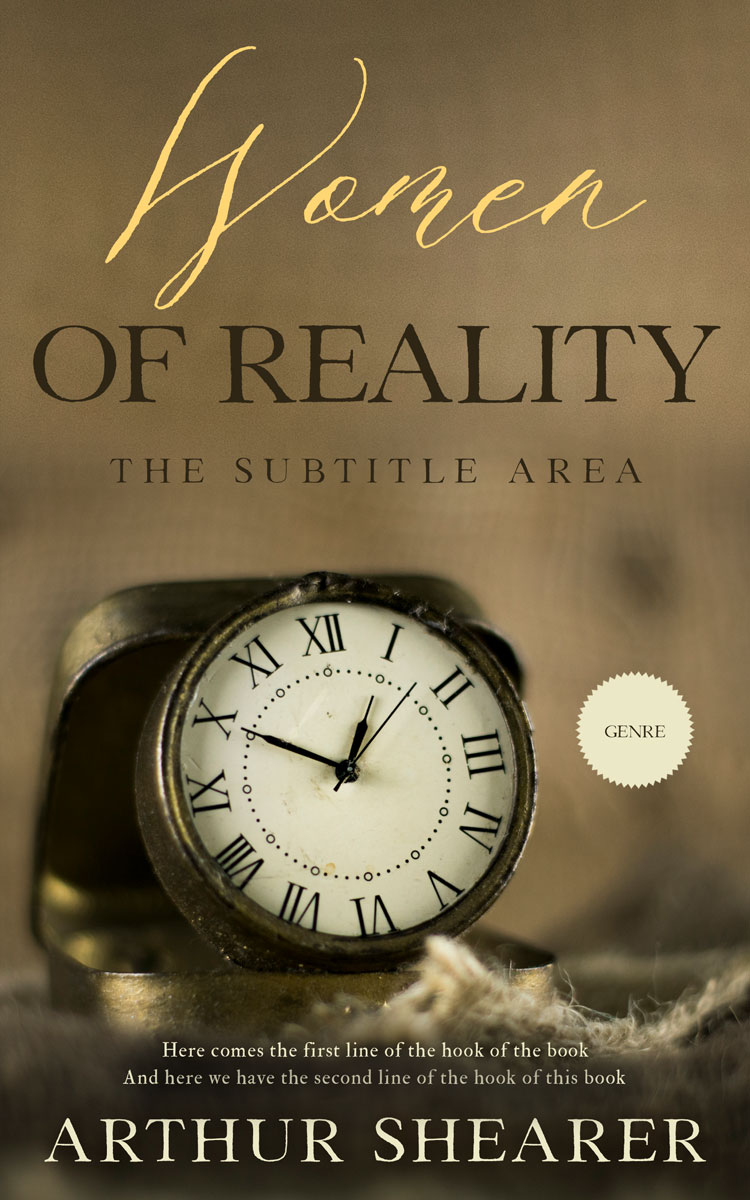 2D view of Premade Poetry Book Cover - Tobacco Brown