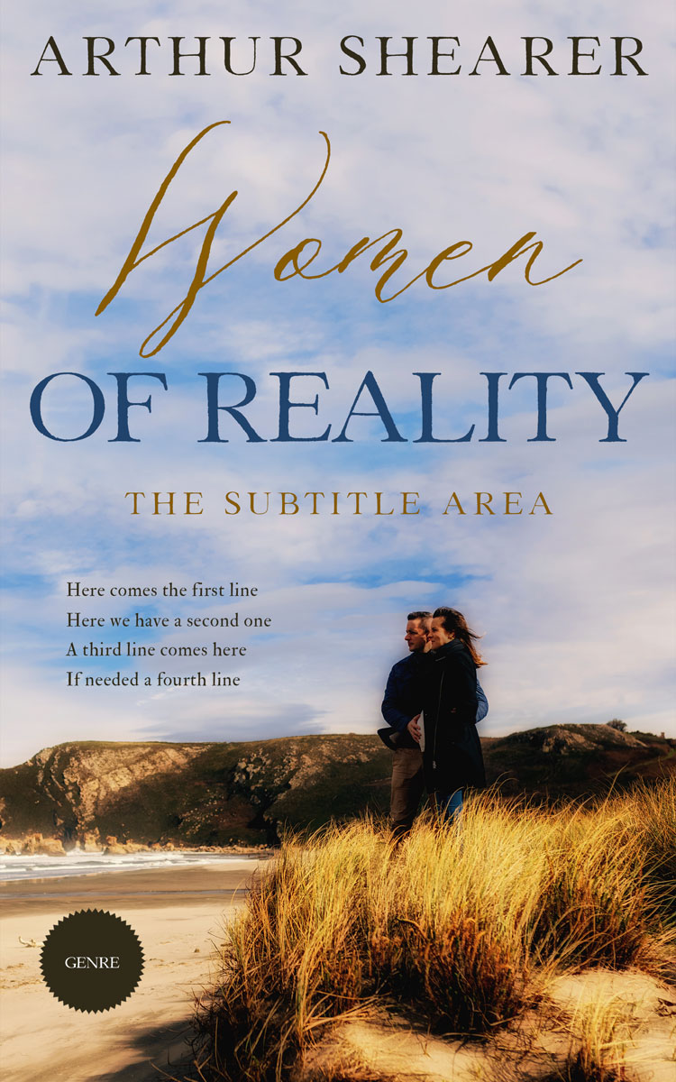 2D view of Premade Romance Book Cover - French Gray