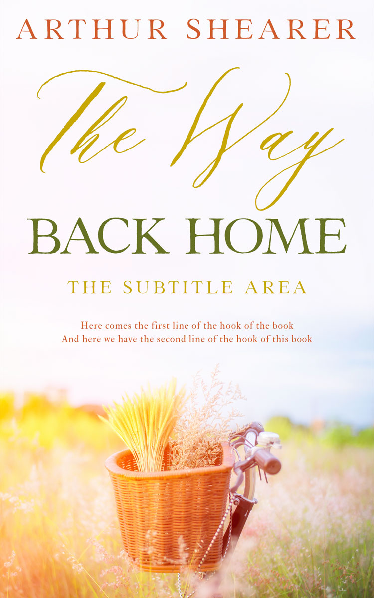 2D view of Premade Poetry Book Cover - White Linen