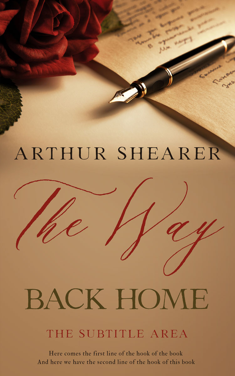 2D view of Premade Abstract Book Cover - Teak