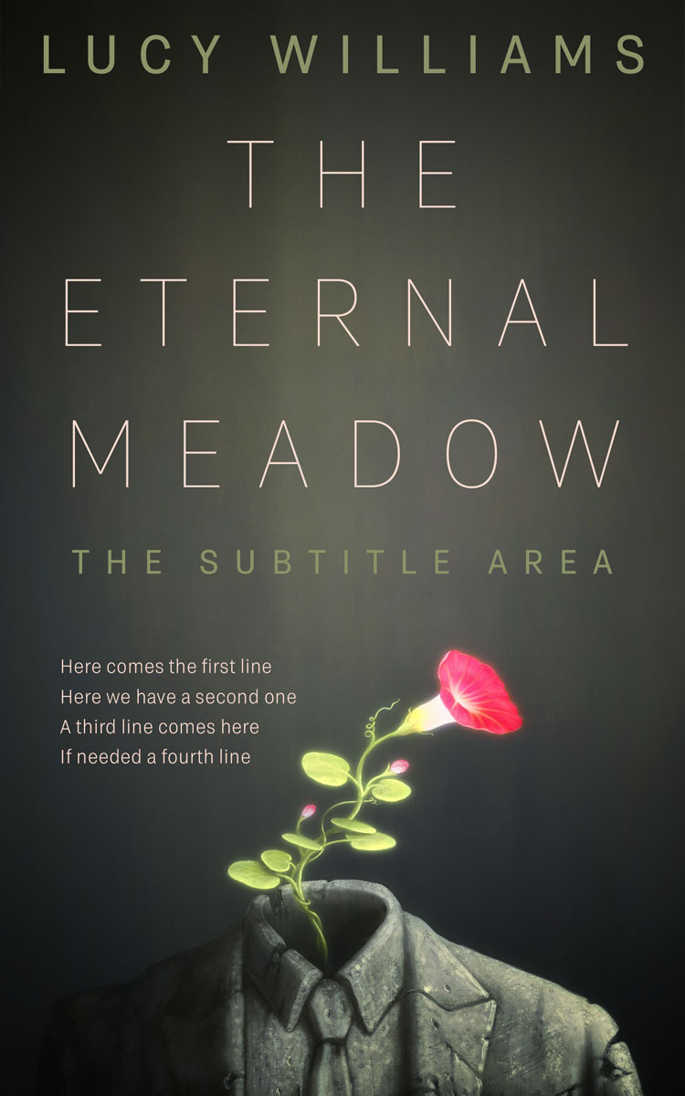 2D view of Premade Abstract Book Cover - Heavy Metal