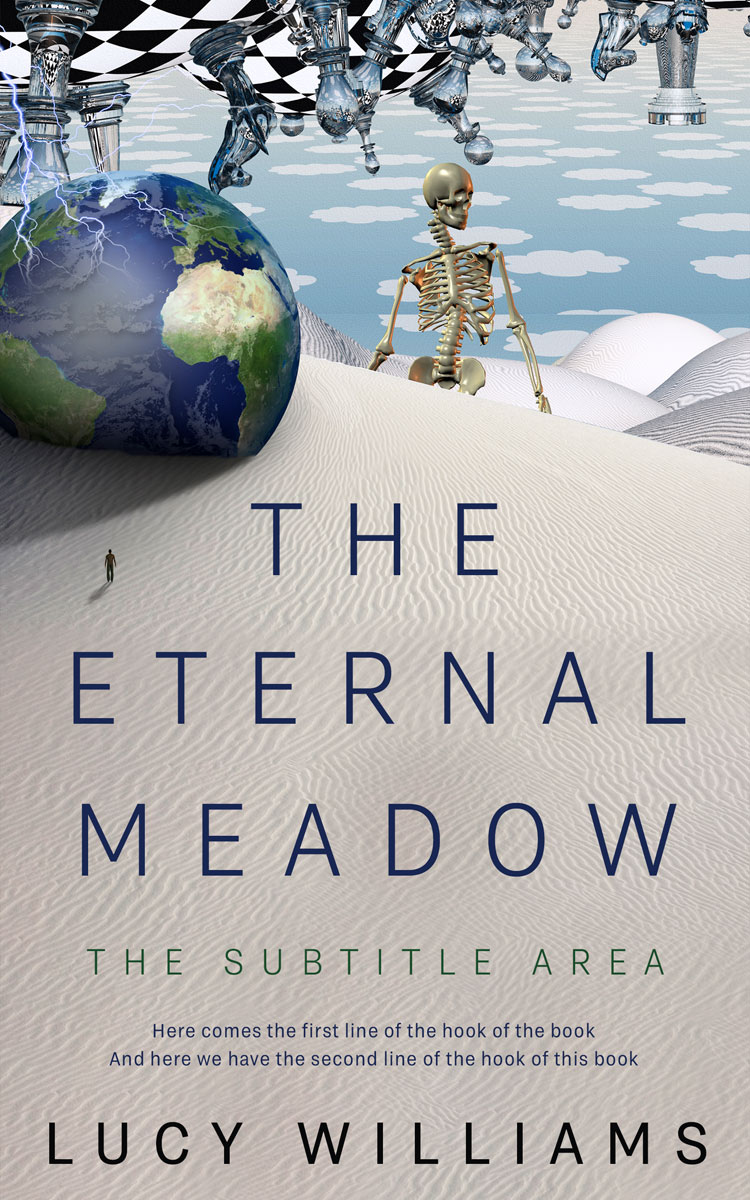 2D view of Premade Abstract Book Cover - Cloud