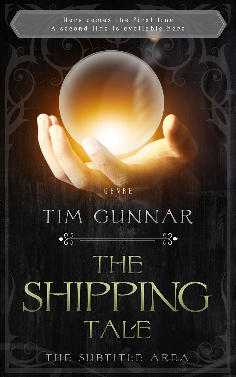 2D view of Premade Surreal Book Cover - Cocoa Brown