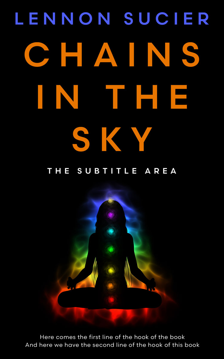 2D view of Premade Religion & Spirituality Book Cover - Black