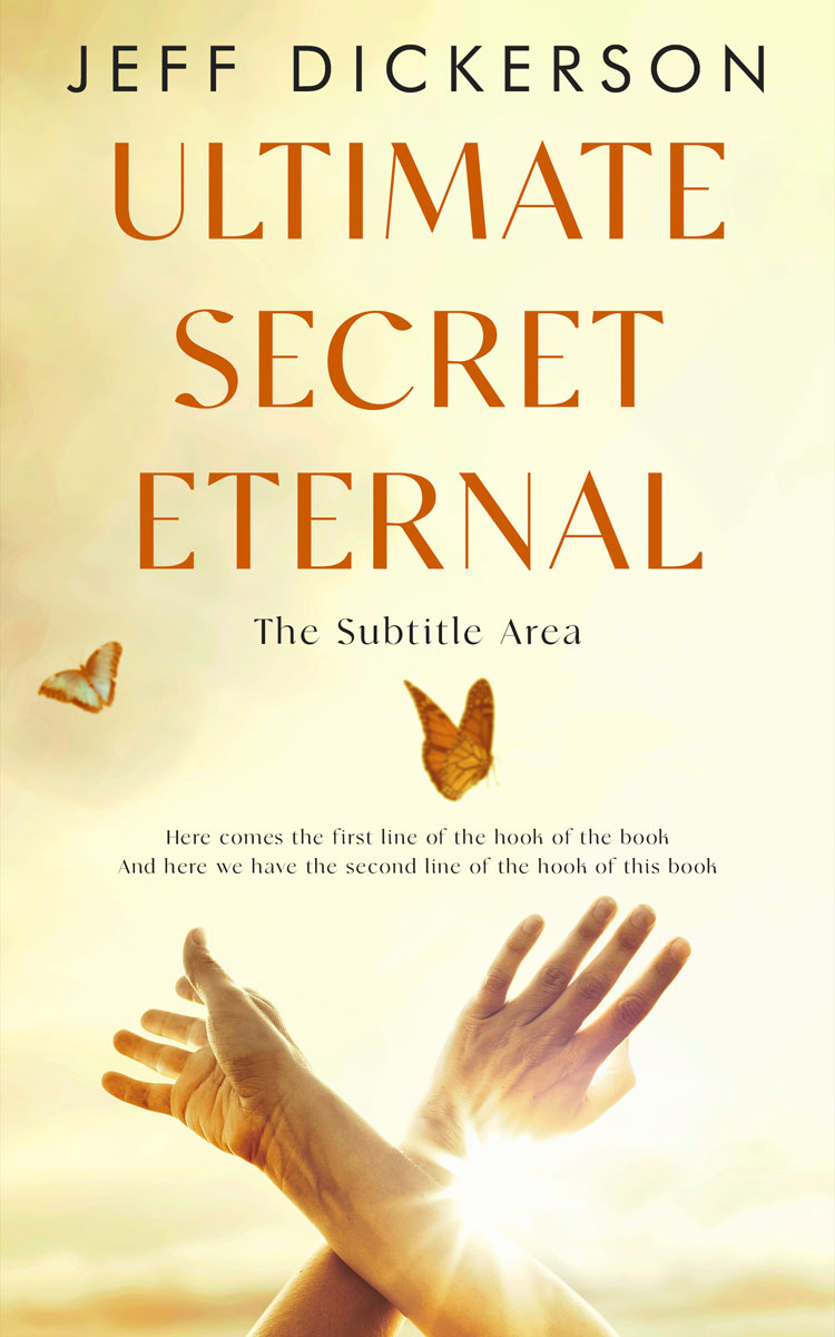 2D view of Premade Health & Mind & Body Book Cover - Citrine White