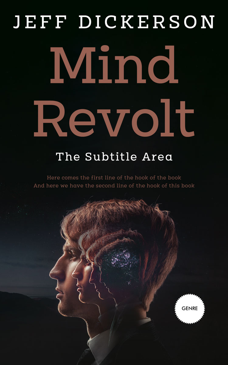 2D view of Premade Abstract Book Cover - Woodsmoke