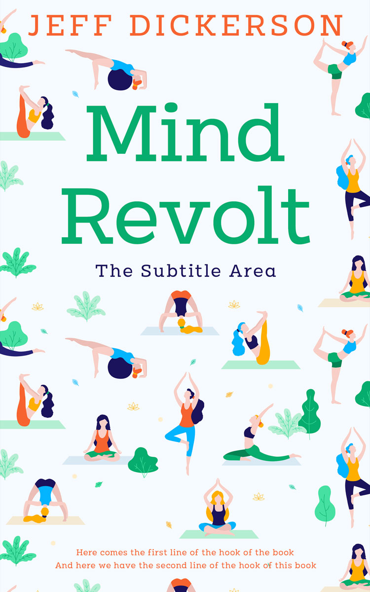 2D view of Premade Health & Mind & Body Book Cover - Aqua Haze