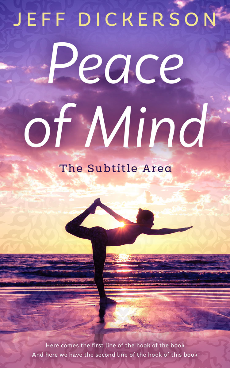 2D view of Premade Health & Mind & Body Book Cover - Trendy Pink