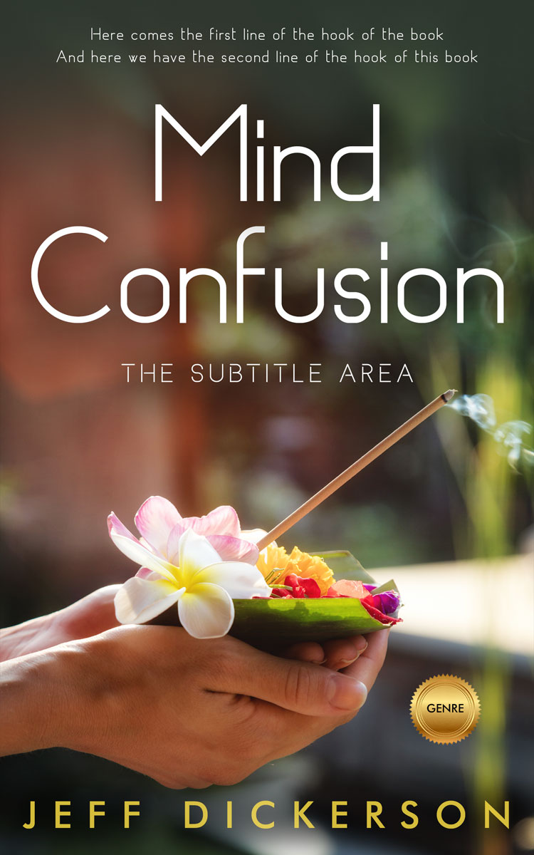 2D view of Premade Health & Mind & Body Book Cover - Taupe