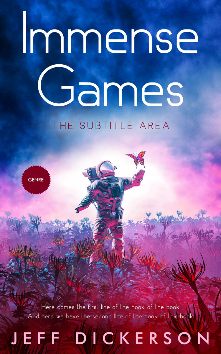 2D view of Premade Science Fiction Book Cover - East Bay