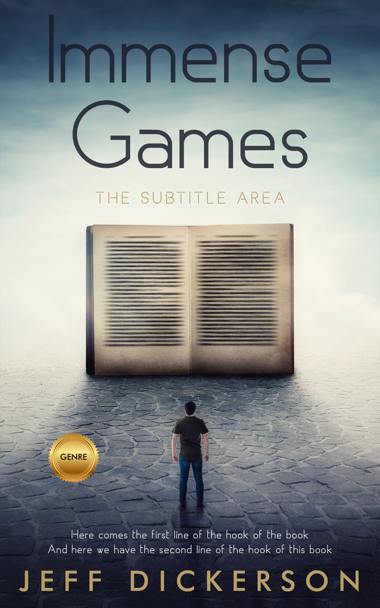 2D view of Premade Surreal Book Cover - Kangaroo