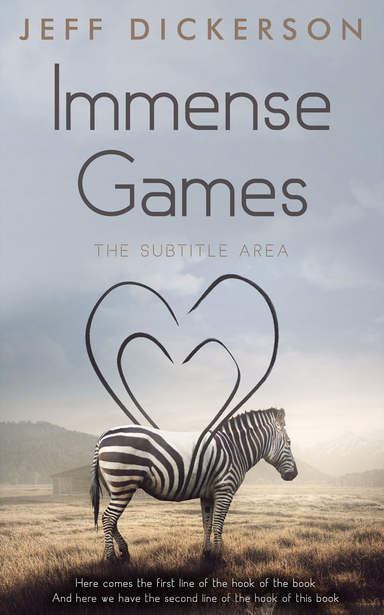 2D view of Premade Surreal Book Cover - Silver Sand