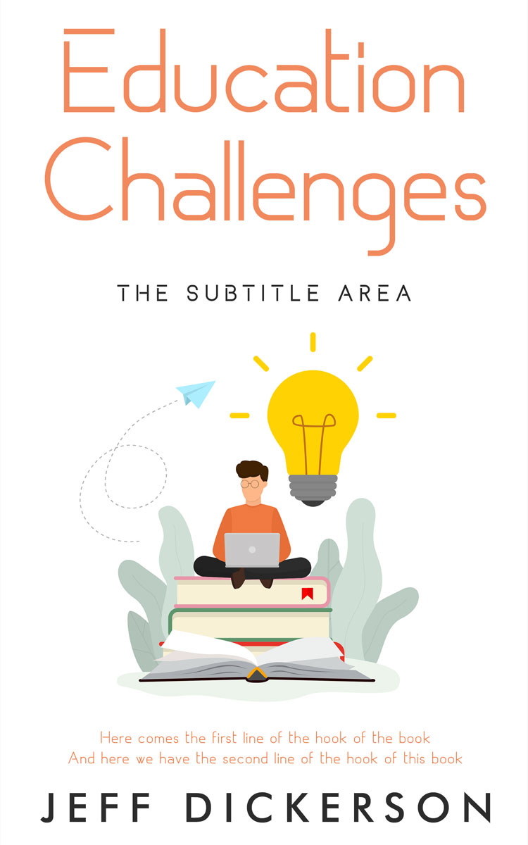 2D view of Premade Self-Improvement & Self-Help Book Cover - Cararra