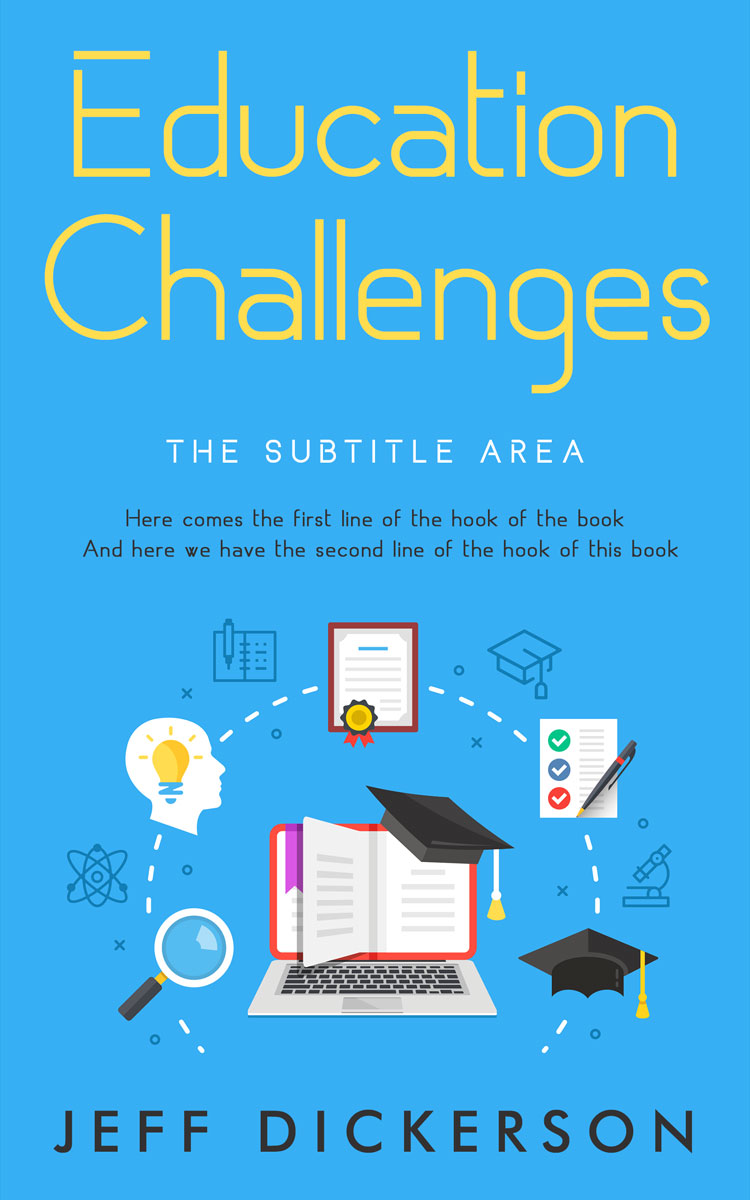 2D view of Premade Education Book Cover - Picton Blue