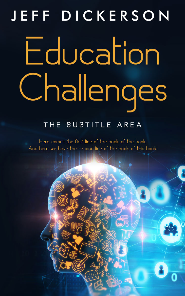 2D view of Premade Education Book Cover - Black