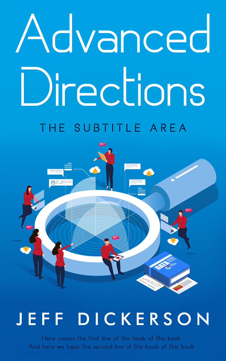 2D view of Premade Business Book Cover - Lochmara