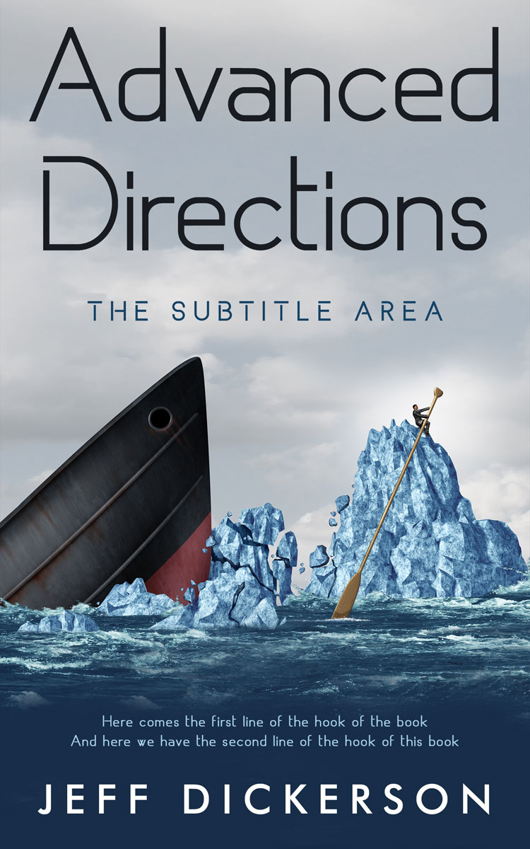 2D view of Premade Action & Adventure Book Cover - Cloud Burst