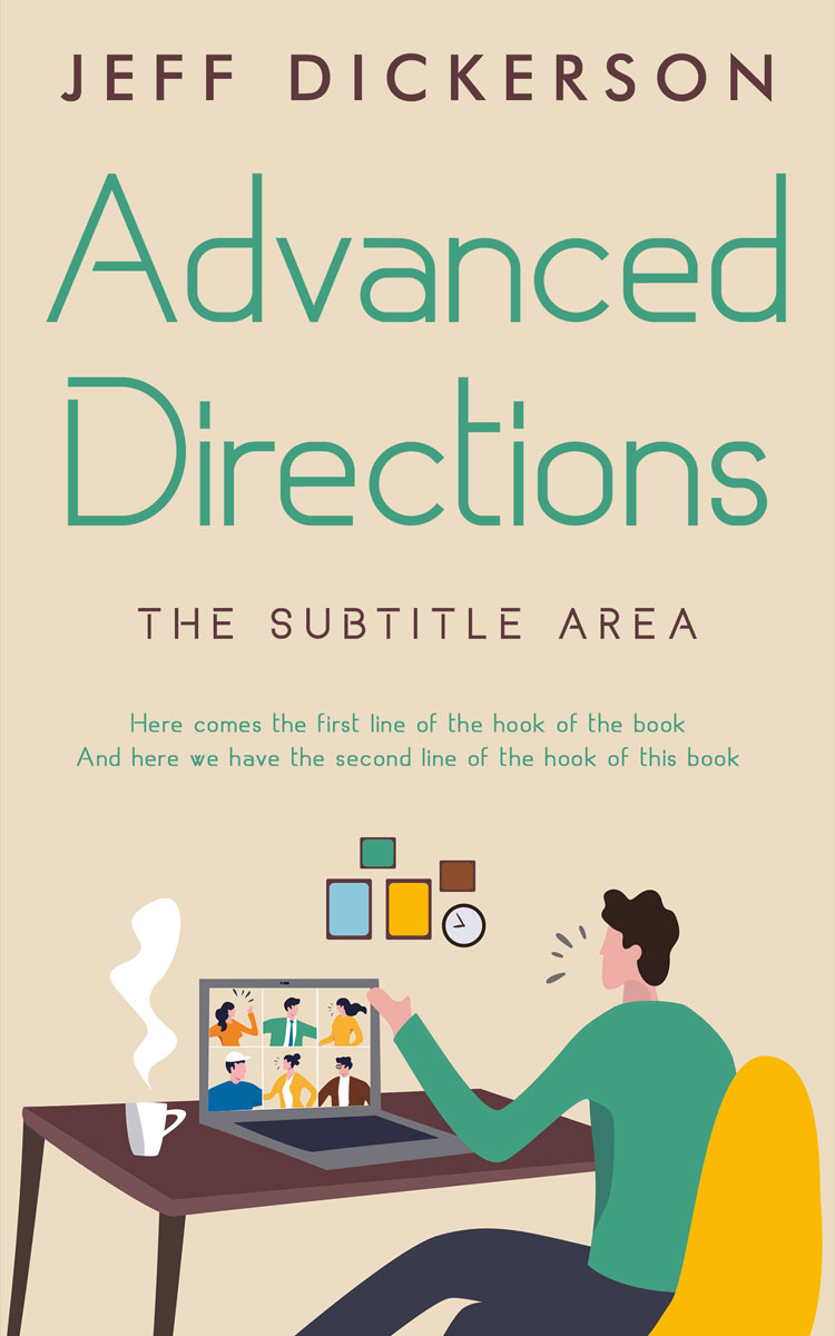 2D view of Premade Business Book Cover - Double Spanish White