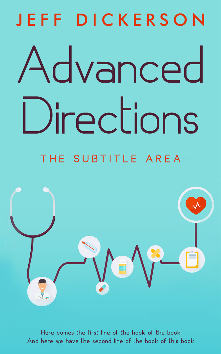 2D view of Premade Medical Book Cover - Bermuda