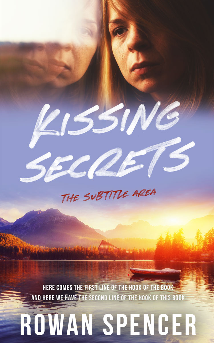 2D view of Premade Romance Book Cover - Amethyst Smoke