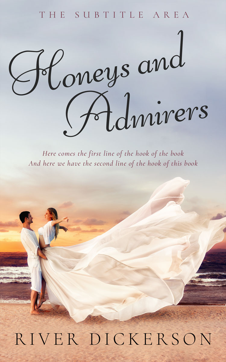 2D view of Premade Romance Book Cover - Swirl