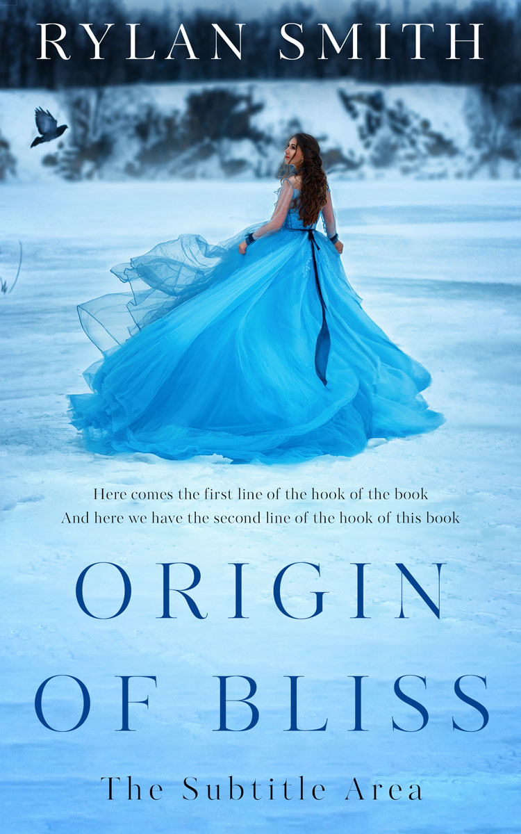 2D view of Premade Romance Book Cover - Cornflower